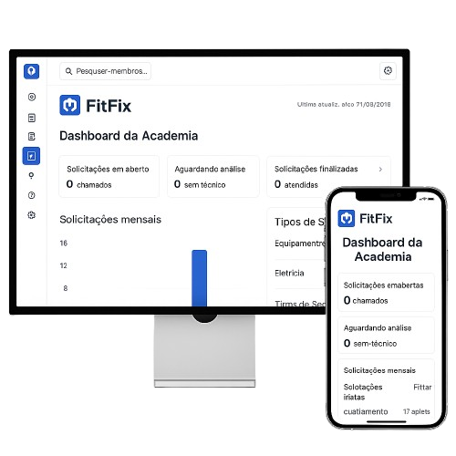 Mockup do sistema FitFix